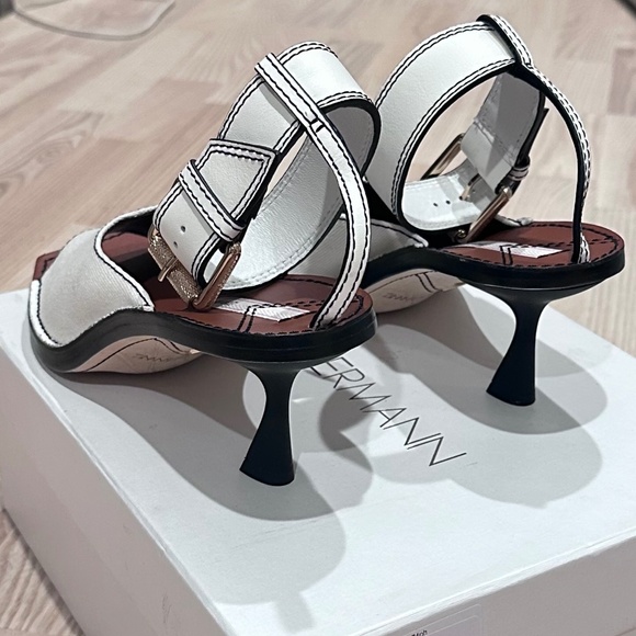 Zimmermann Leather and Canvas Ankle Strap Sandals - Picture 5 of 8